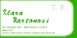 klara martonosi business card